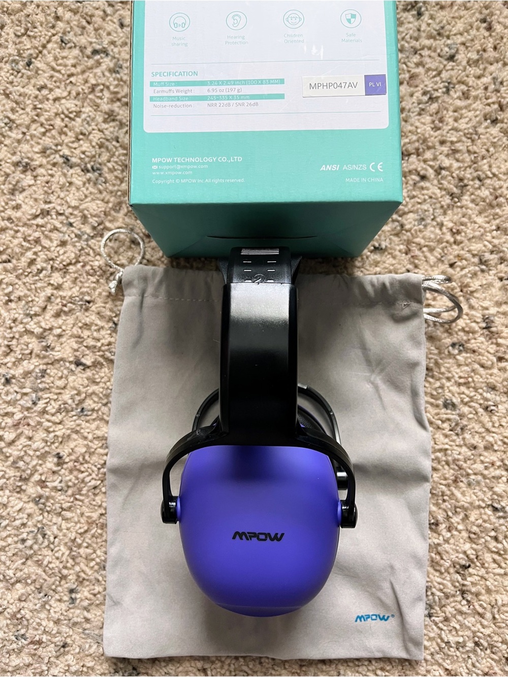 Mpow Children Ear Protection, NRR 22dB, Upgraded & Adjustable